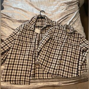 Mommy & me matching houndstooth shackets